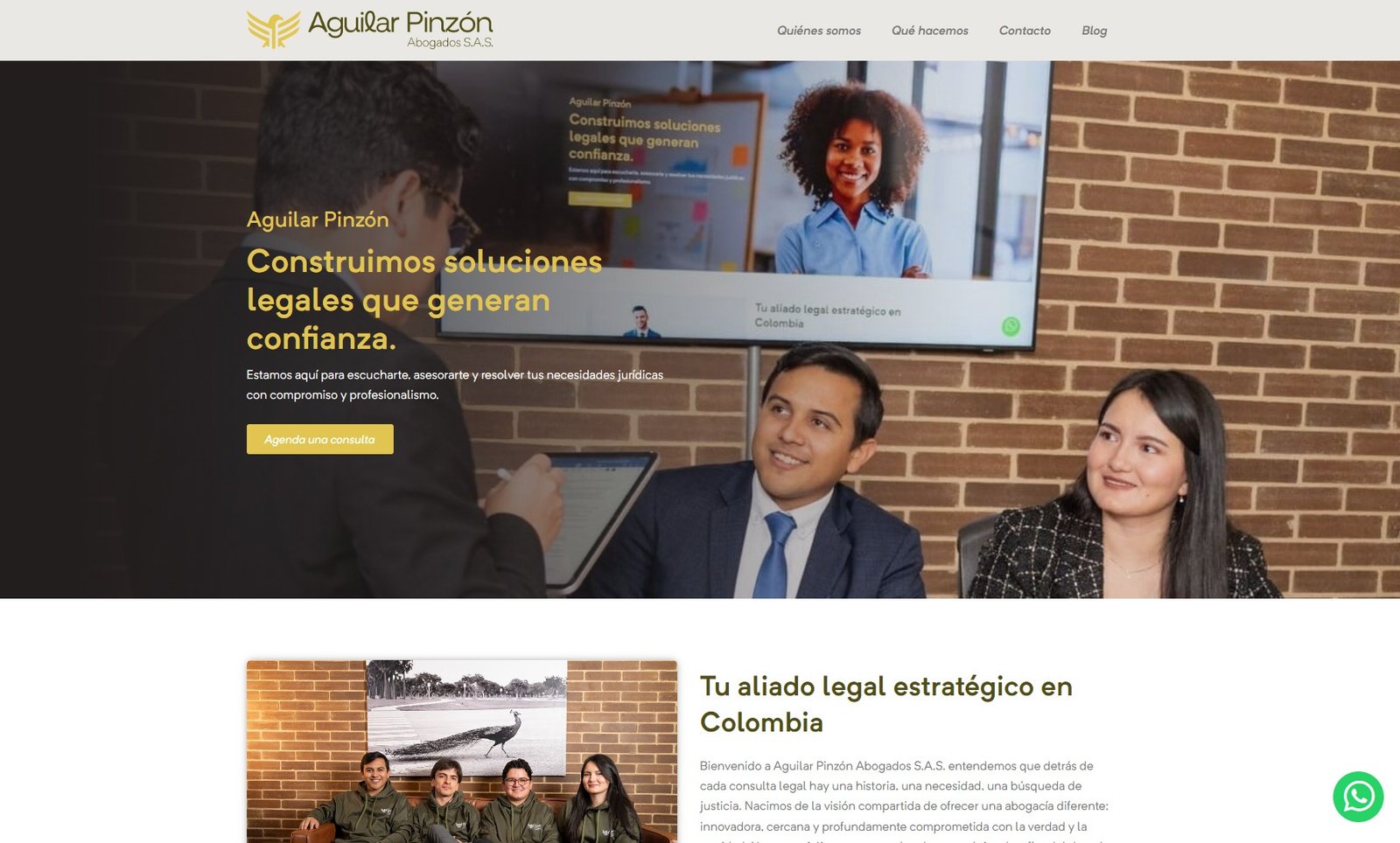 Vista del proyecto Aguilar Pinzón Abogados