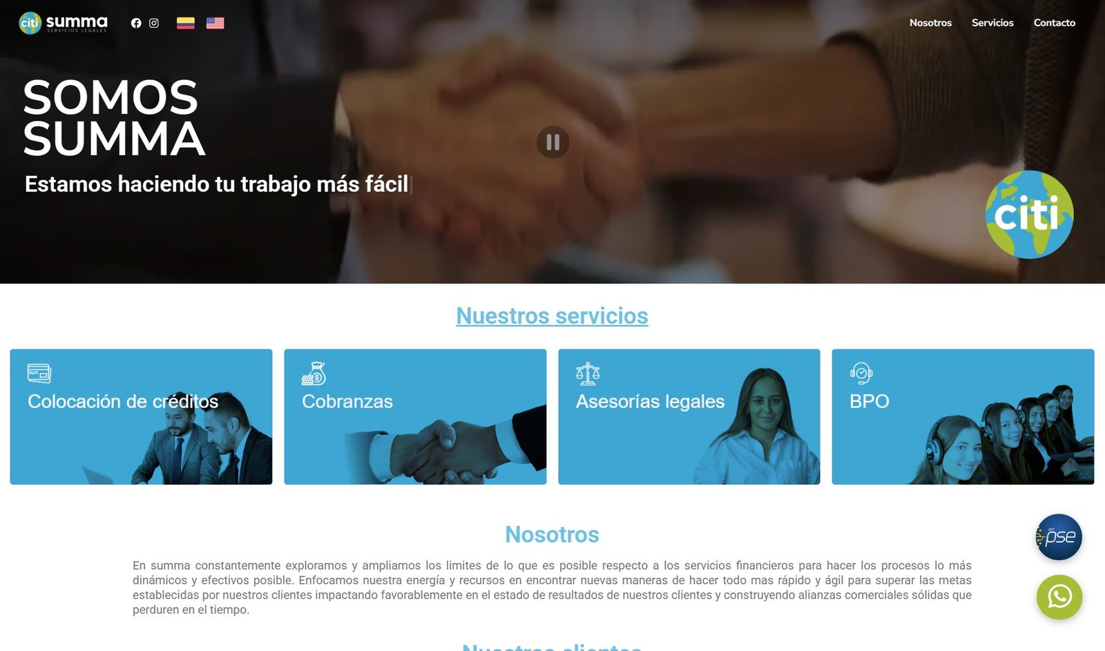 Vista del proyecto Citi Summa