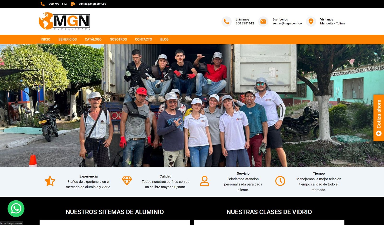 Vista del proyecto MGN