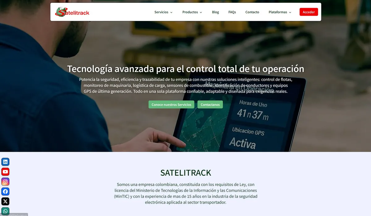 Vista del proyecto Satelitrack