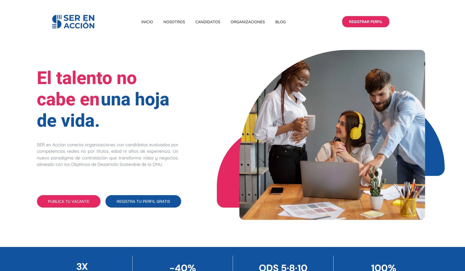 Vista del proyecto Ser En Acción