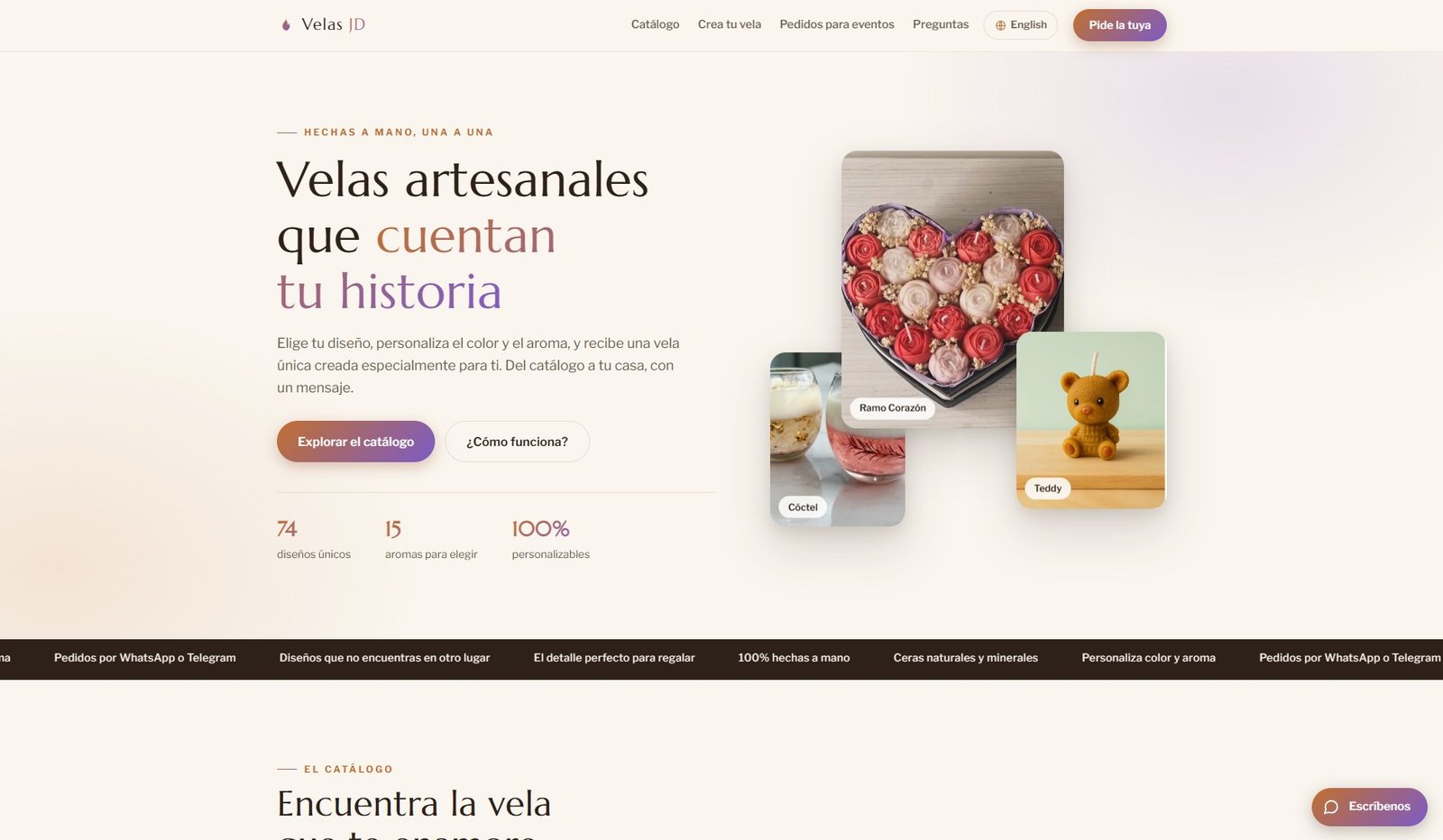 Vista del proyecto Velas JD